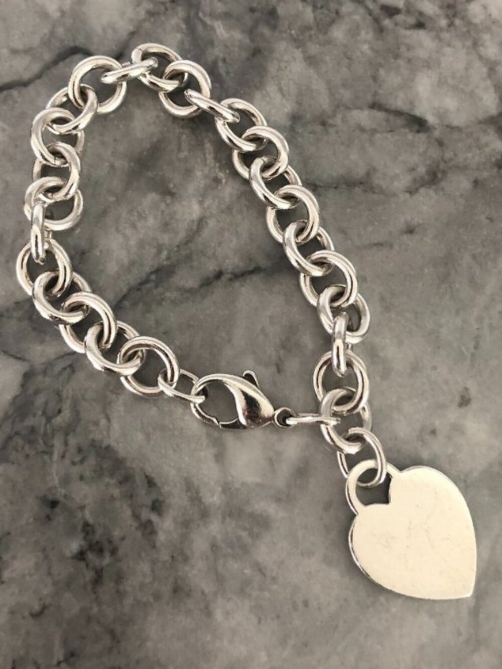 Tiffany & Co 1837 Heart Tag Charm Bracelet